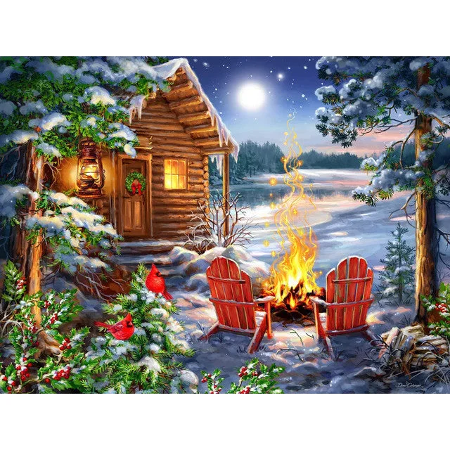 Christmas Cabin 500-Piece Puzzle 34-01649