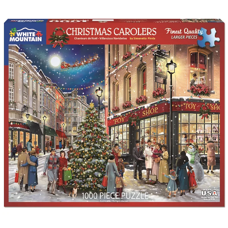 Christmas Carolers 1000 Piece Puzzle White Mountain