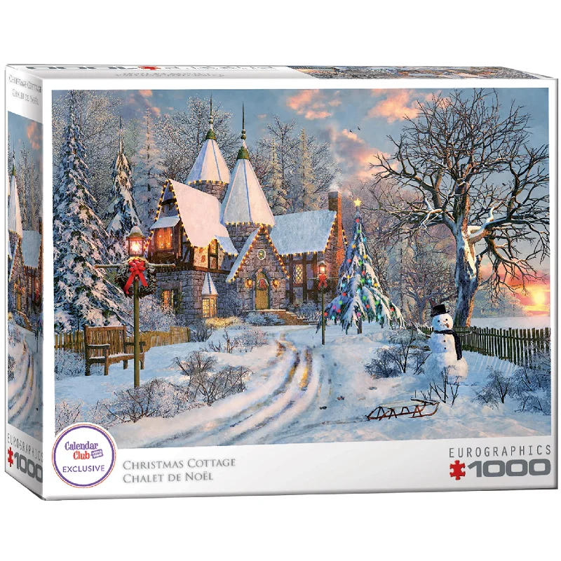 Christmas Cottage Holiday Puzzle Exclusive 1000 Piece Puzzle