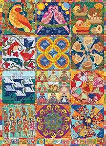 Cobble Hill: Twelve Days of Christmas Quilt: 1000 Piece Puzzle