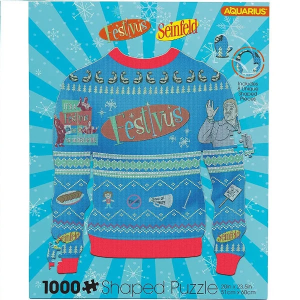 Festivus Ugly Christmas Sweater Shaped 1,000pc Puzzle