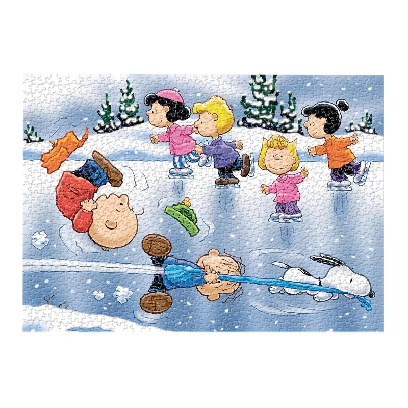 Peanuts A Charlie Brown Christmas Skating 1000 Piece Jigsaw Puzzle