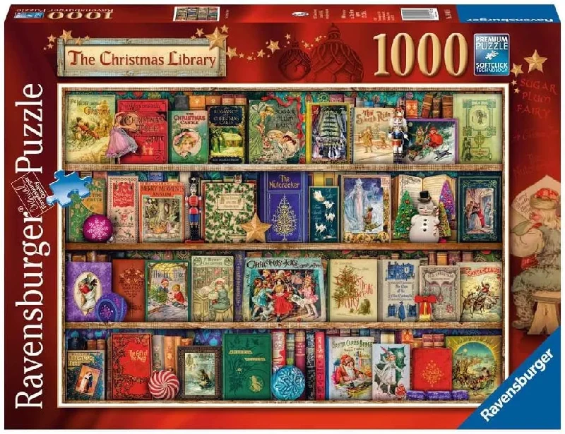 Ravensburger 19801 The Christmas Library, 1000pc