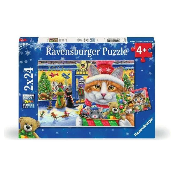 Ravensburger 2x24 Piece Puzzle Christmas Kitties