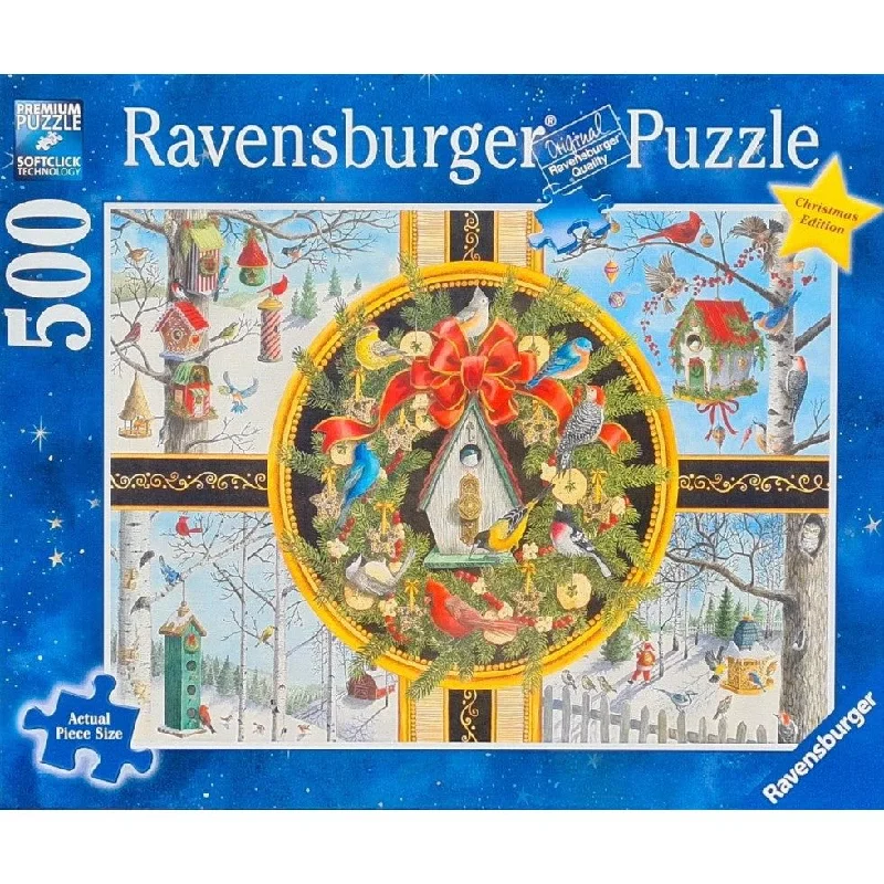 Ravensburger 500 Piece Puzzle Large Format Christmas Songbrids