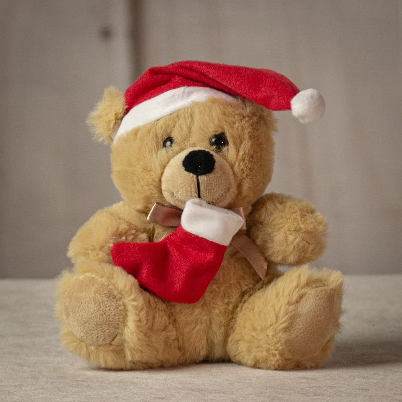 6" Christmas Sandcastle Beige Colorama Bear