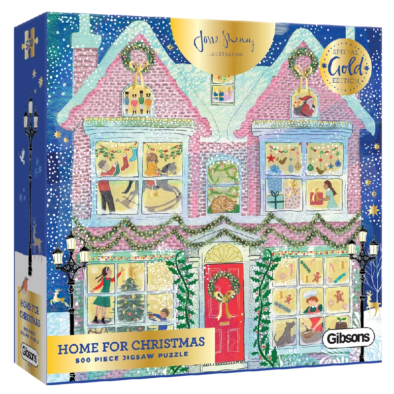 Puzzle - Gibsons - Home for Christmas - Gold Foiled Edition (500 Pieces)