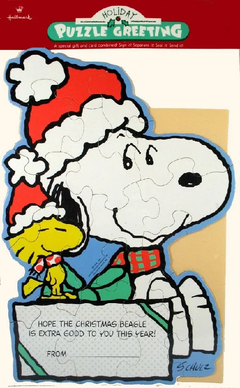 Snoopy Christmas Puzzle Greeting Card