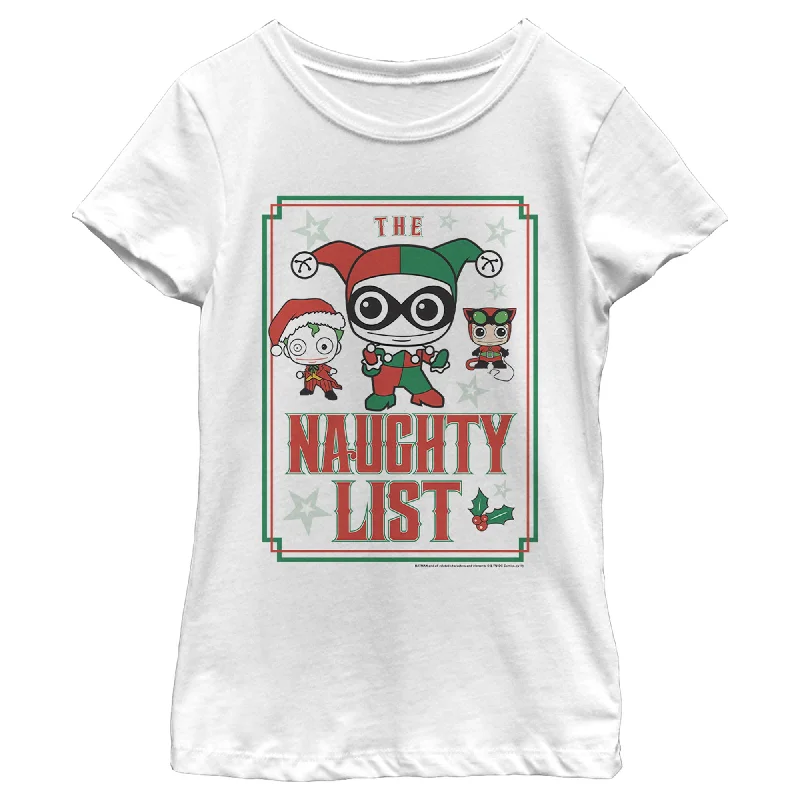 Girl's Batman Christmas Naughty List T-Shirt