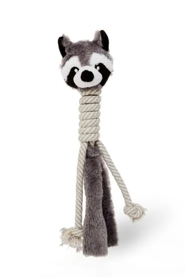 Bud-Z Racoon Plush With Cotton Long Neck Dog 15"