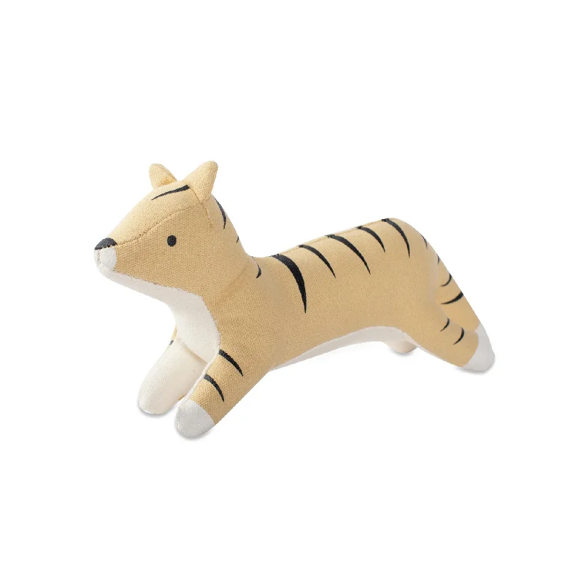 Canvas Tiger Squeaky Plush Toy