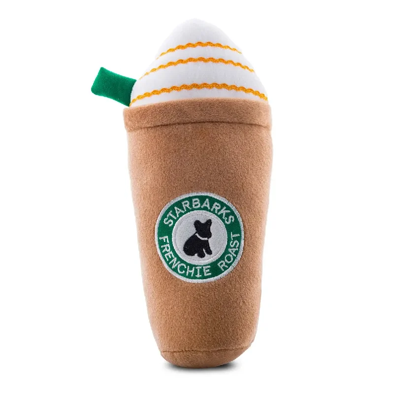 Haute Diggity Dog Starbarks w/Straw Brown Frappawcino Plush Dog Toys