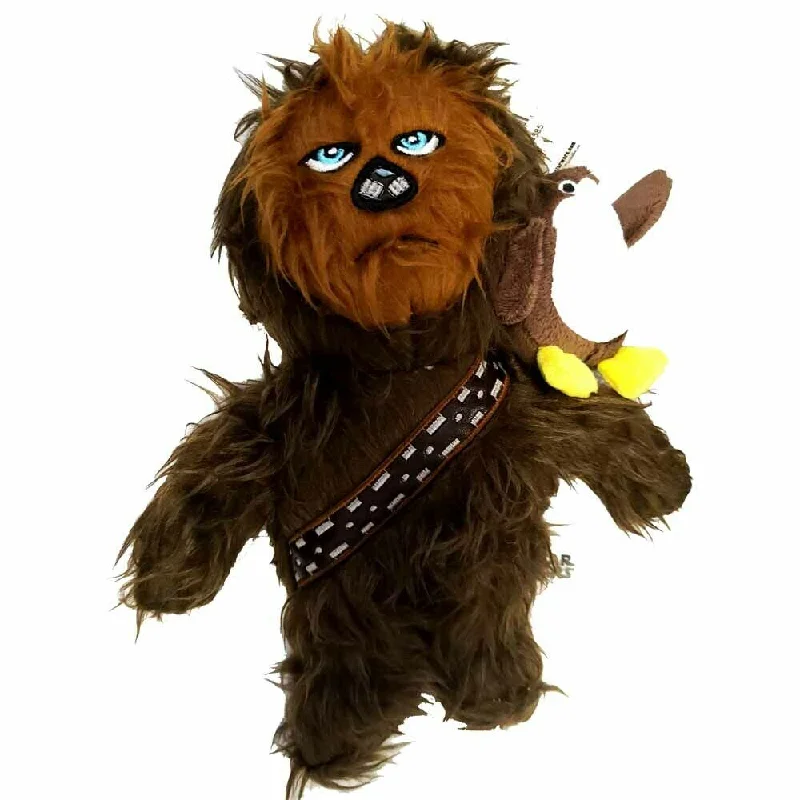 Silver Paw Star Wars Chewbacca With Mini Porg On Shoulder 10 Inch Plush Dog Toy