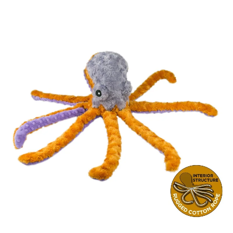 Squeaky Plush Dog Toy: Octopus