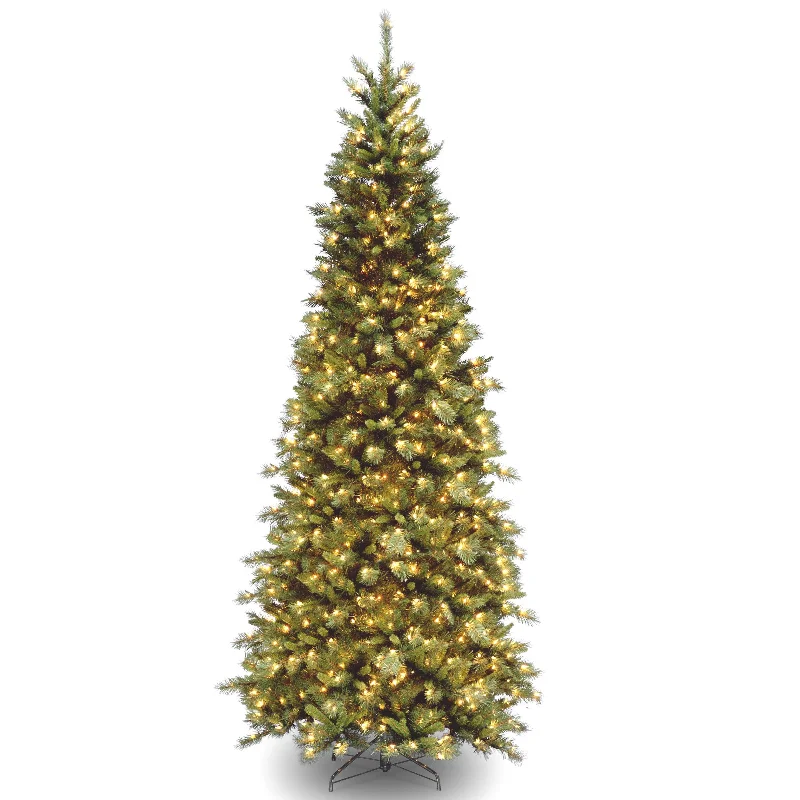 10 ft.Pre-Lit Tiffany Fir Slim Tree with Clear Lights