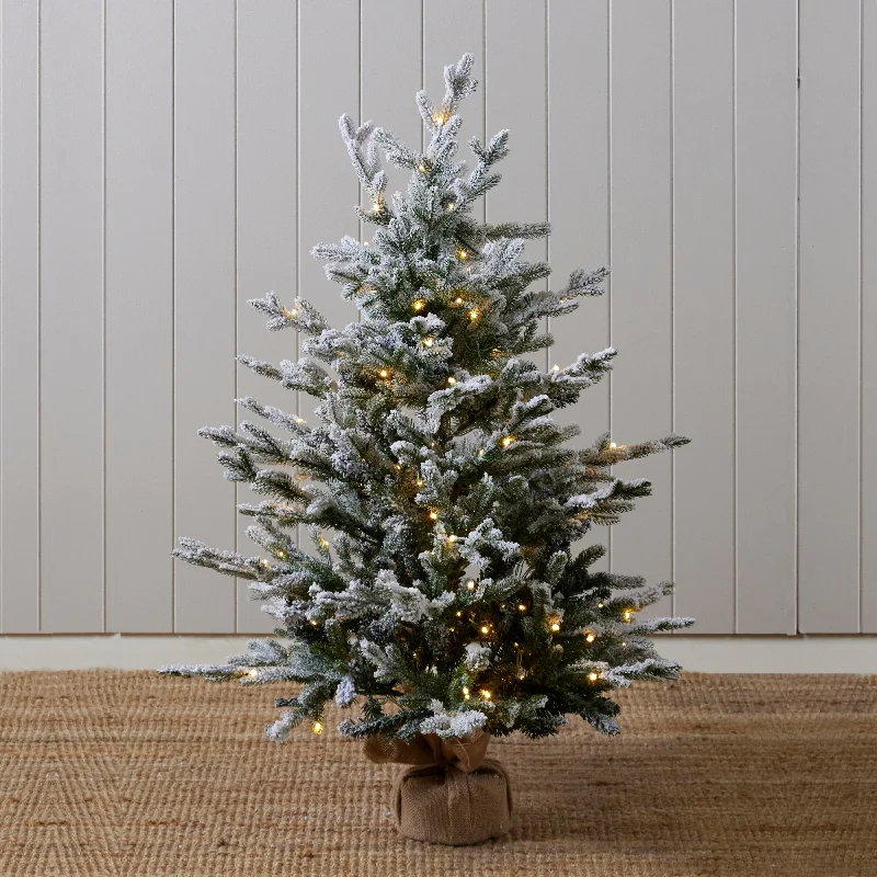 3.5 Ft Potted Balsam Snow Tree - 130 Led