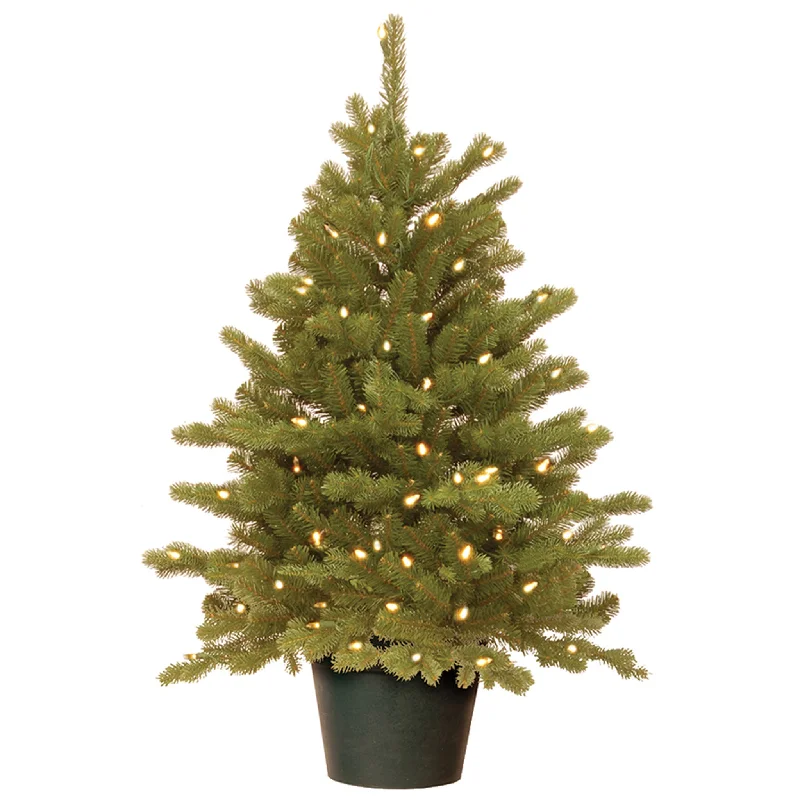 3 ft. Pre-Lit Hampton Spruce Tree with Clear Lights