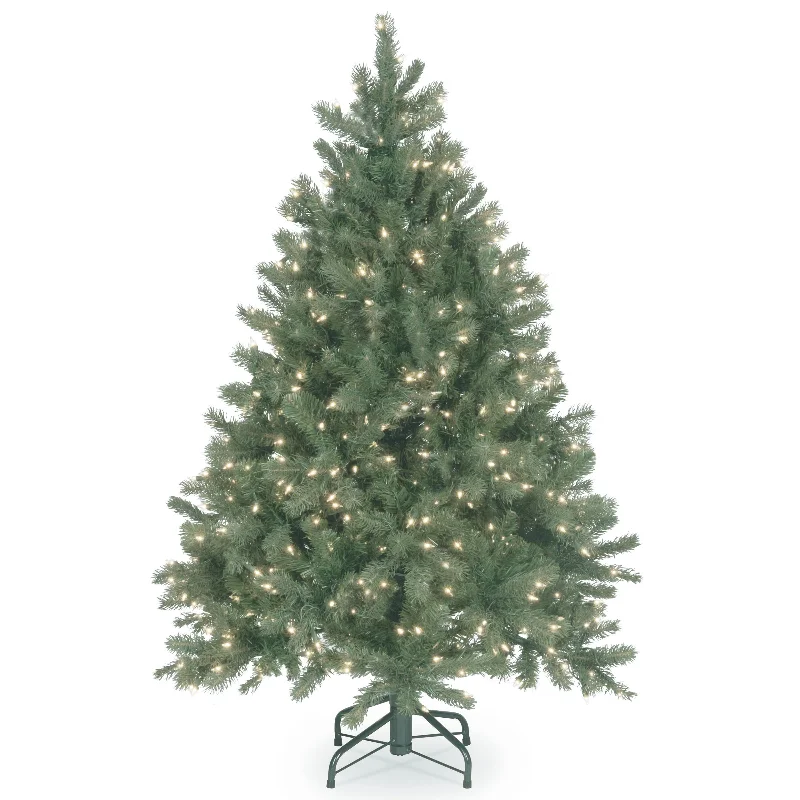 4.5 ft. Pre-Lit Downswept Douglas Blue Fir Tree with Clear Lights