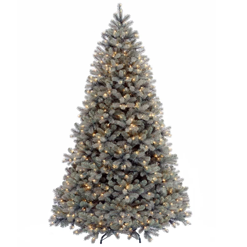 6.5 ft. Pre-Lit Downswept Douglas Blue Fir Tree with Clear Lights