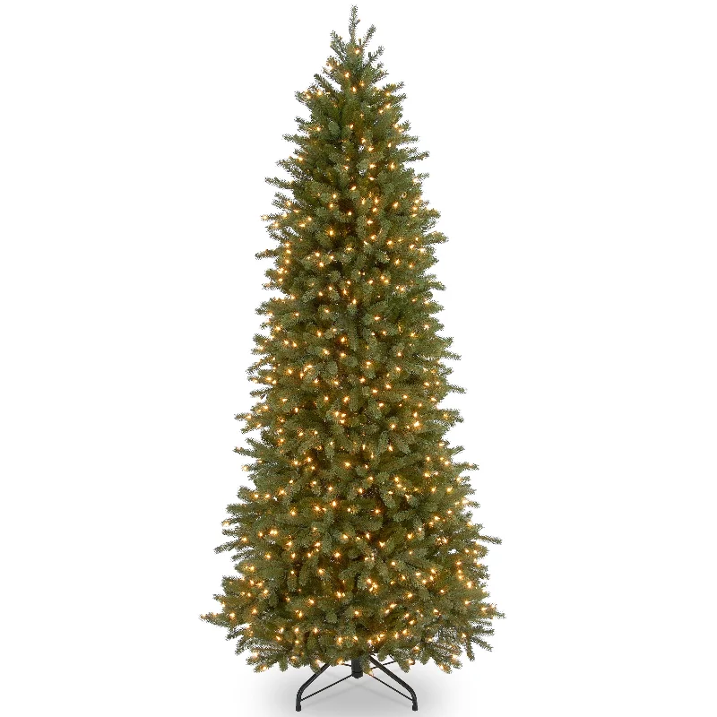 6.5 ft. Pre-Lit Jersey Fraser Fir Pencil Slim Tree with Clear Lights