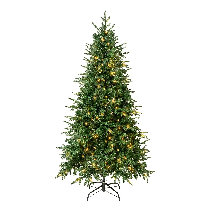 6 ft. Pre-Lit Duxbury Feel Real Tree with LED Lights