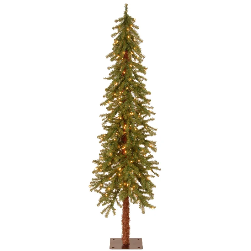 6 ft. Pre-Lit Hickory Cedar Tree with Clear Lights