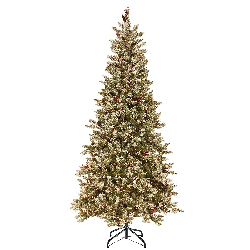 7.5 ft. Pre-Lit Dunhill Fir Slim Tree with Clear Lights