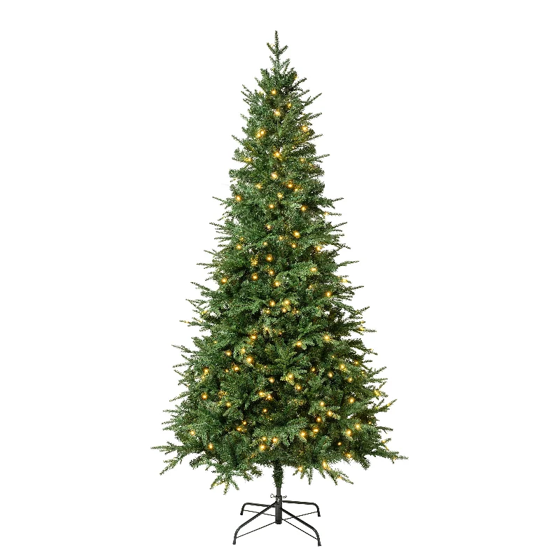 7.5 ft. Pre-Lit Duxbury Mix  Feel Real Tree with Warm White LED Lights