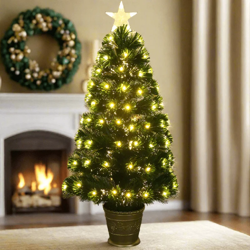 LED Fibre Optic Warm White Tree (90cm)