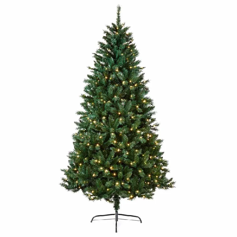 Premier Pre-Lit Nordic Fir Hinged Tree 2.1m