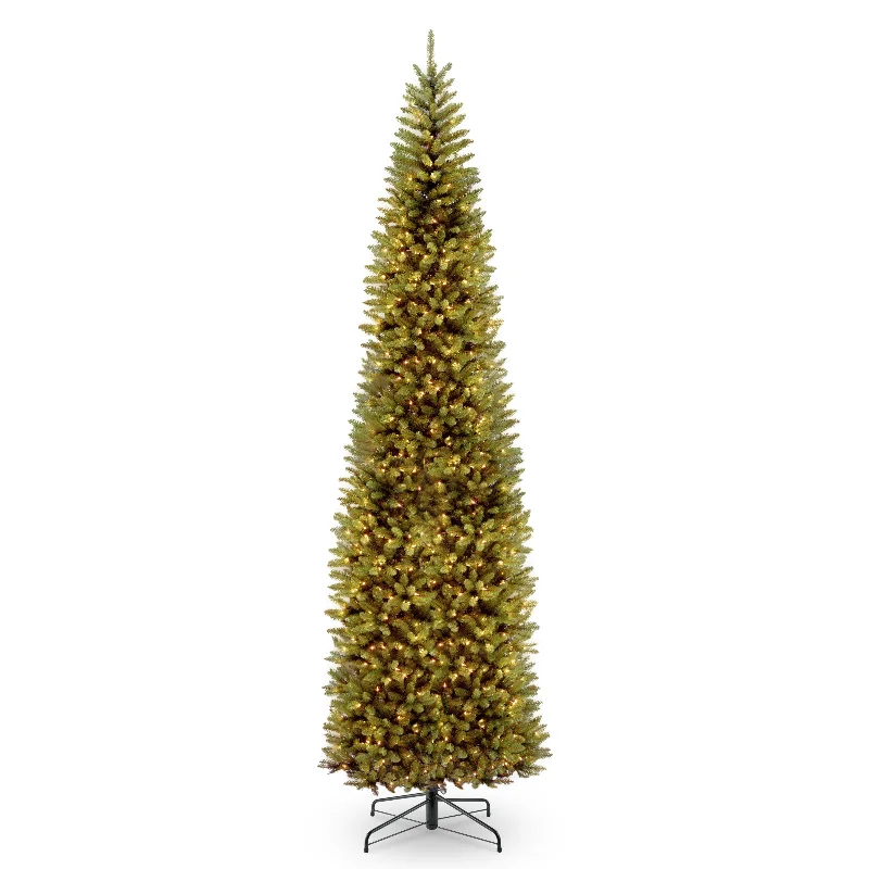 12 ft.Pre-Lit Kingswood Fir Pencil Slim Tree with Clear Lights