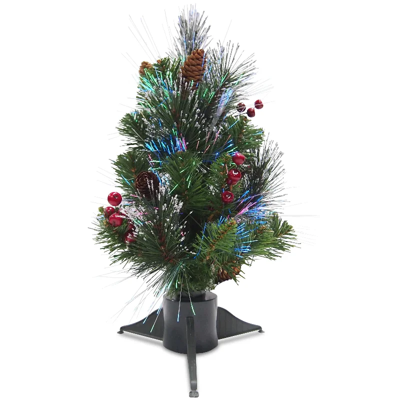 18 in.Pre-Lit Fiber Optic Crestwood Tree