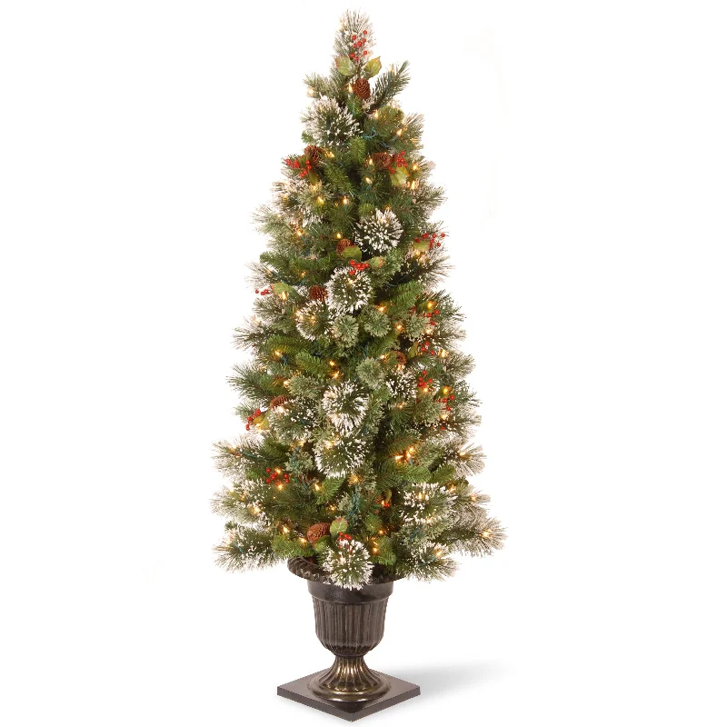 5 ft. Pre-Lit Wintry Pine Tree with Clear Lights