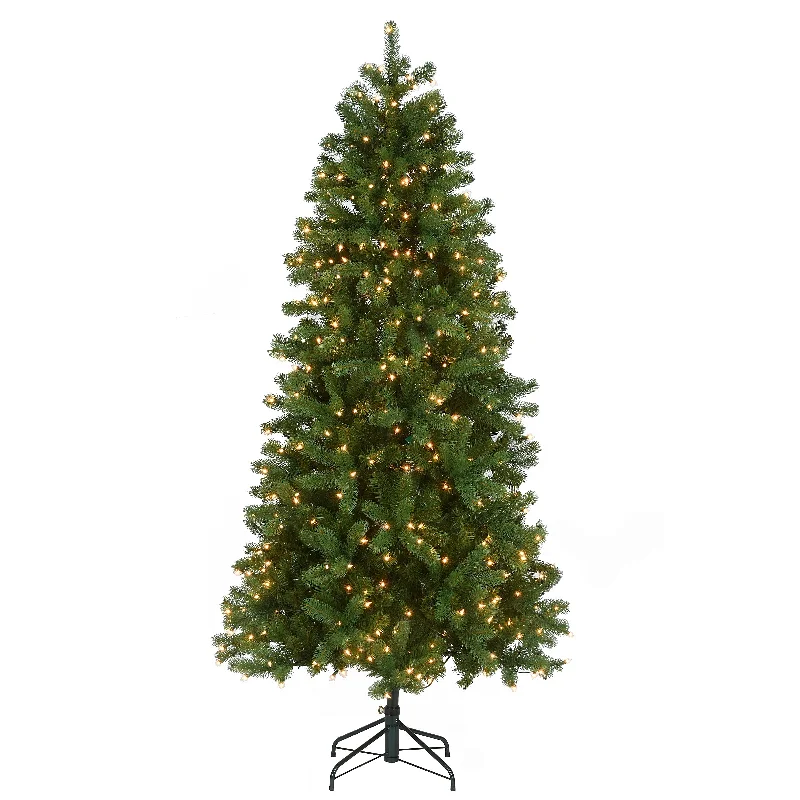 6.5 ft. Pre-Lit Downswept Douglas Fir Slim Tree with Clear Lights