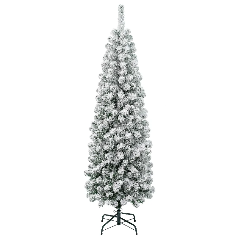 6 ft. Acacia Pencil Slim Flocked Tree