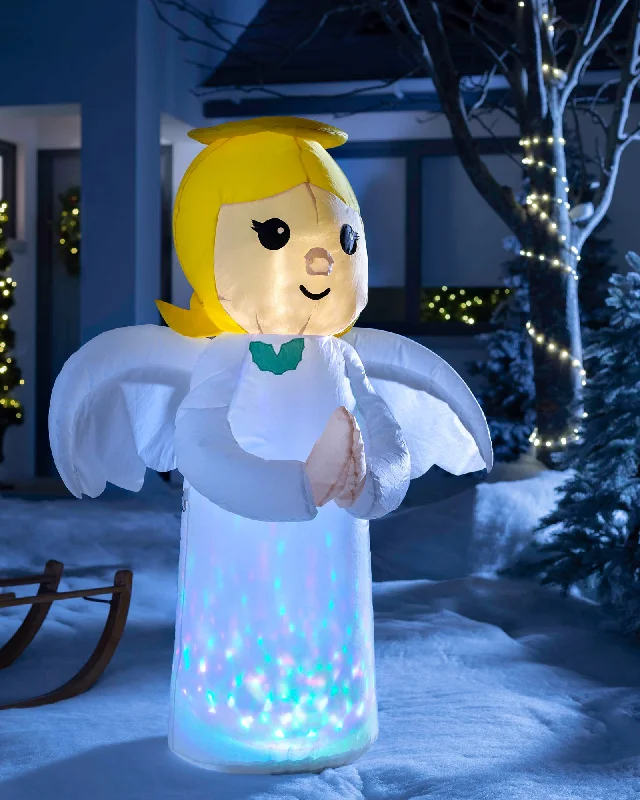 Pre-Lit Inflatable Colour Changing Angel, 3.5 ft